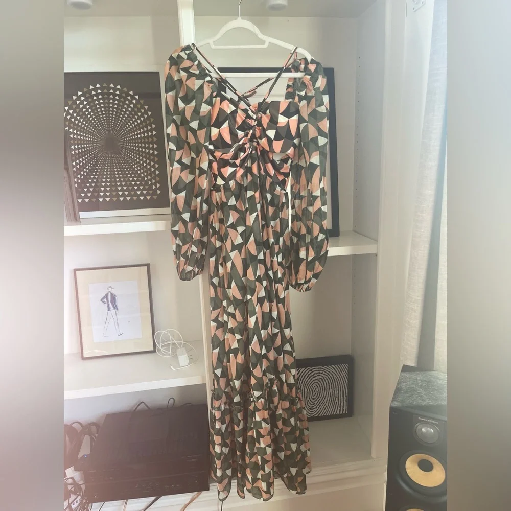PatBO Beautiful Plitka lace-up dress, Size XL - Picture 9 of 10